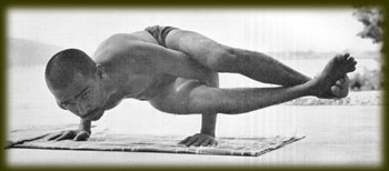 Swami Vishnu-devananda in vakrasana